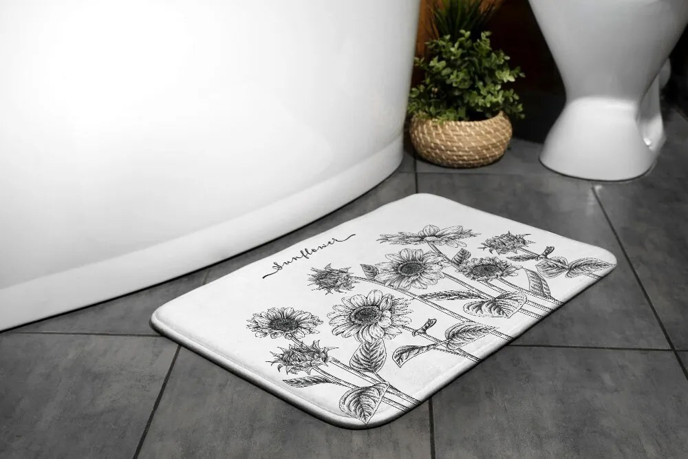 Dywanik łazienkowy Dywanik łazienkowy Słoneczniki Kwiaty