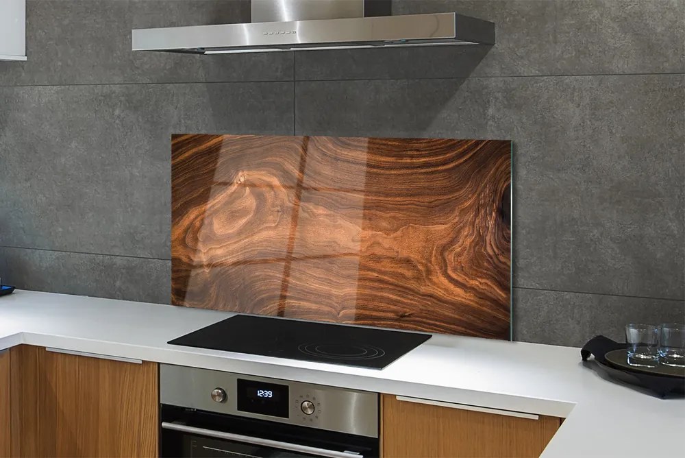 Szklany Panel Autentyczna Struktura Drewna