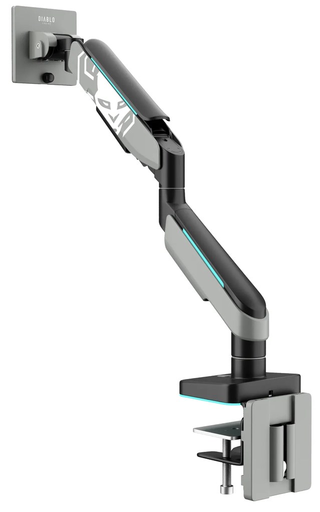Uchwyt na monitor 49 cali, szaro-czarny LED RGB X-ARM