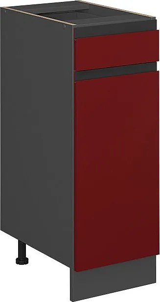 Szafka dolna do kuchni czerwony 30x46x81.6 r-line