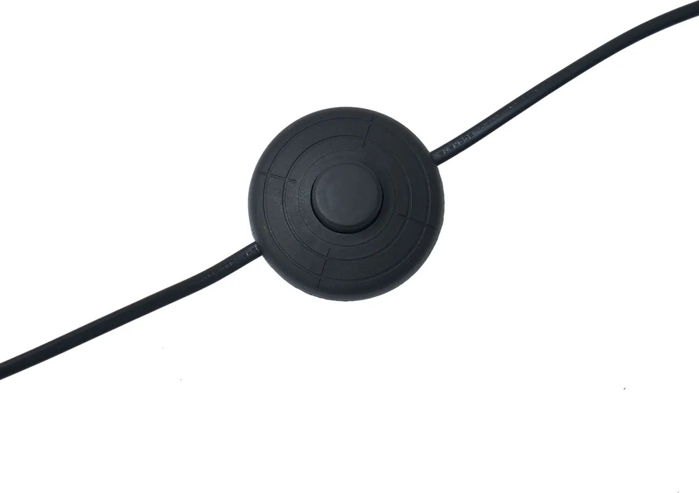 Drewniana lampa podłogowa z pomarańczowym kloszem i złotym wnętrzem 50 cm - Tripod Classic