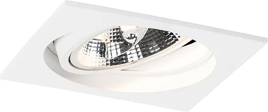 Zestaw 6 Nowoczesna oprawa wpuszczana biała regulowana - Chuck 111