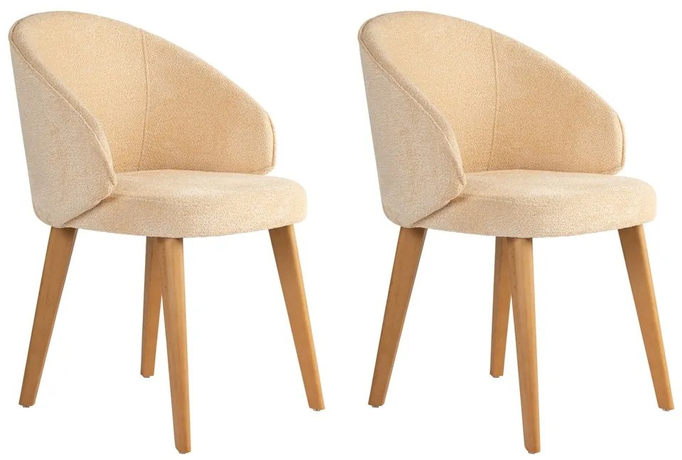 Zestaw krzeseł do jadalni Bentley Beige and Dark Oak, 2 szt.