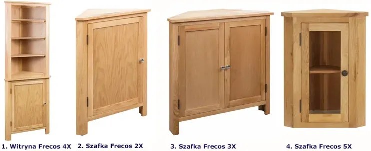 Narożna szafka stojąca dębowa W1-F37