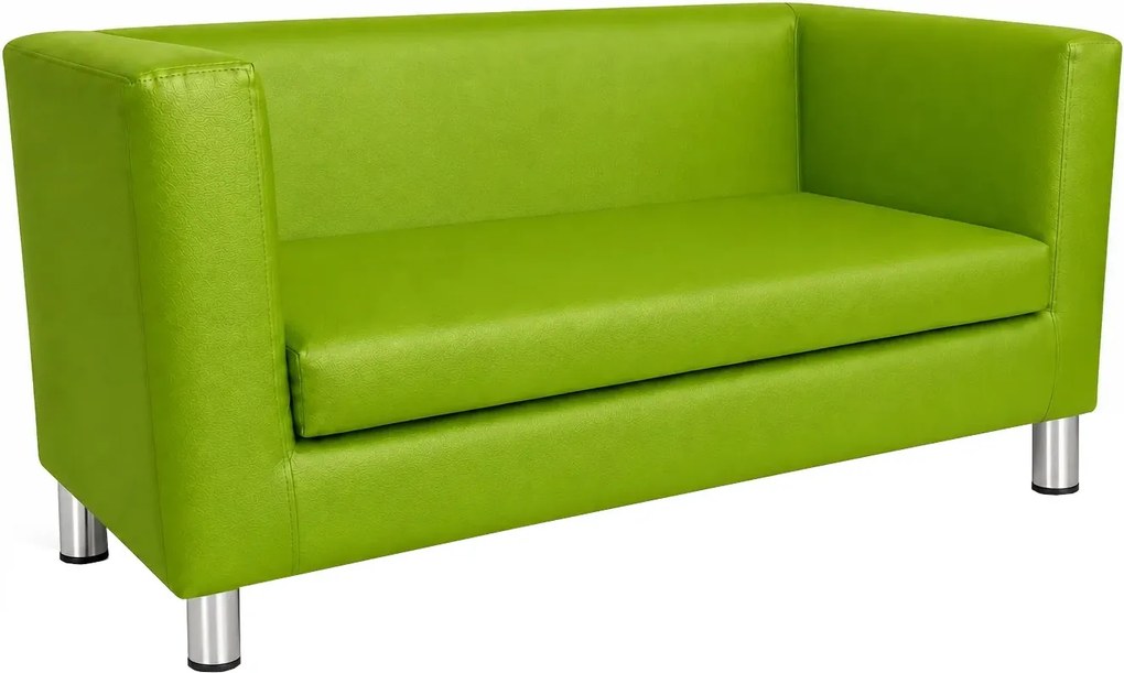 Sofa Monaco : Kolor nogi - Chrom, Kolor tkaniny - EKO-SKÓRA - 5D, Typ tkaniny - Eko-skóra , Wysokość nogi - 15 cm