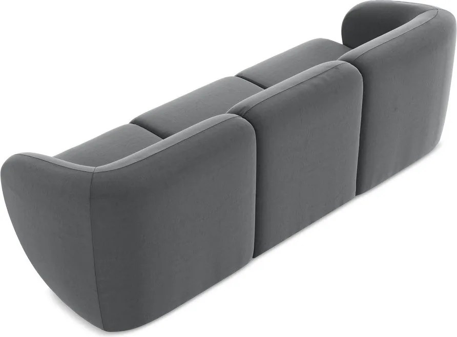 Szara aksamitna sofa 244 cm Lani – Makamii