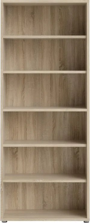 Wysoki regał biurowy Prima 5 dąb sonoma