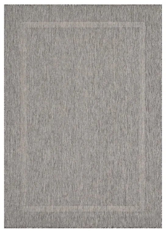 Dywan zewnętrzny Relax ramka szary 240 cm x 340 cm