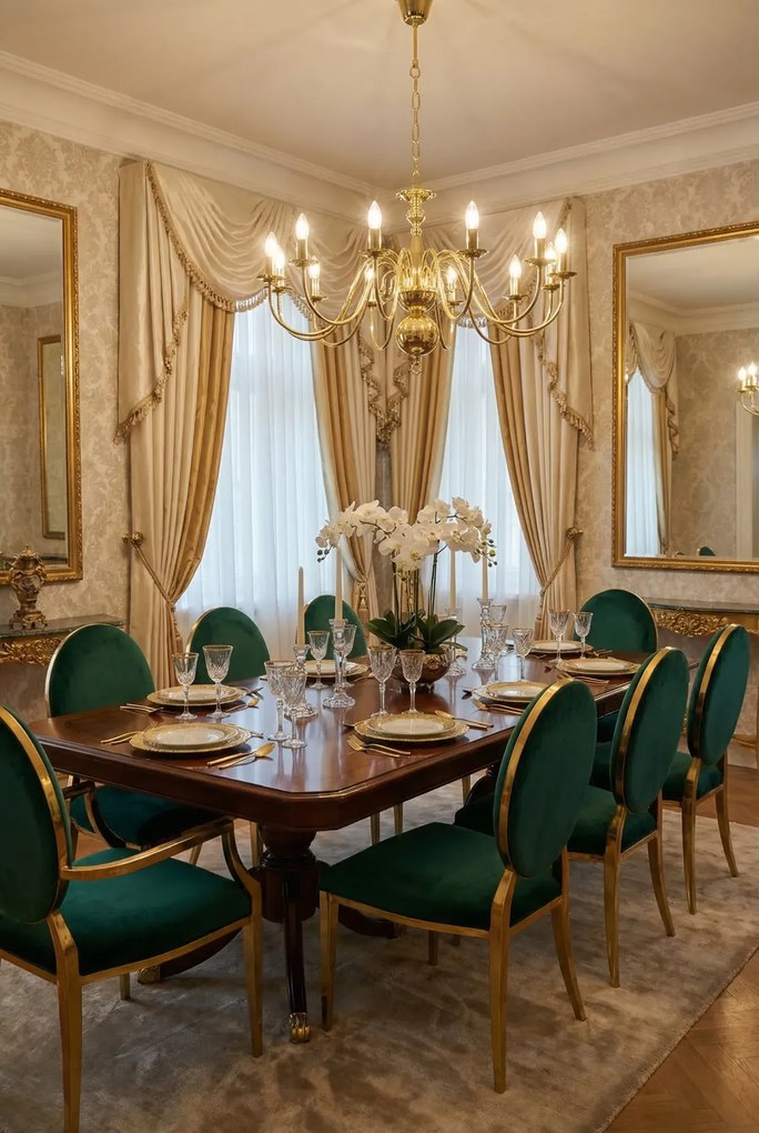 Złoty żyrandol świecznikowy - EX171 F7-C37