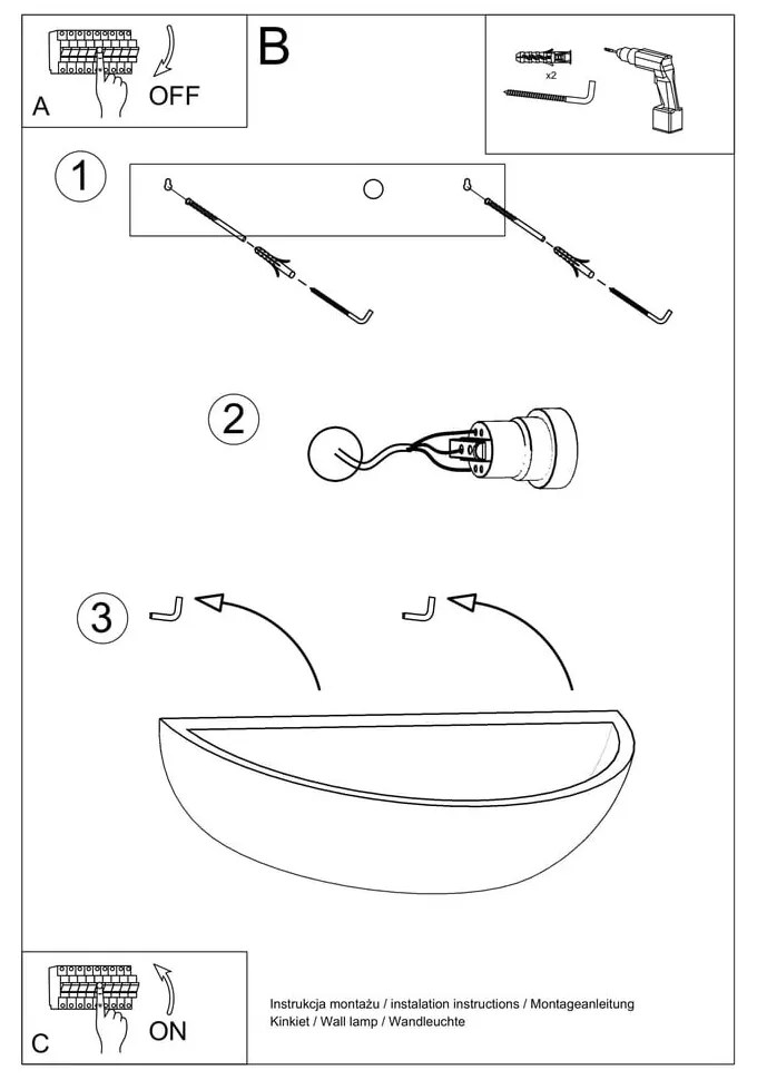 Kinkiet ceramiczny Sollux Arto