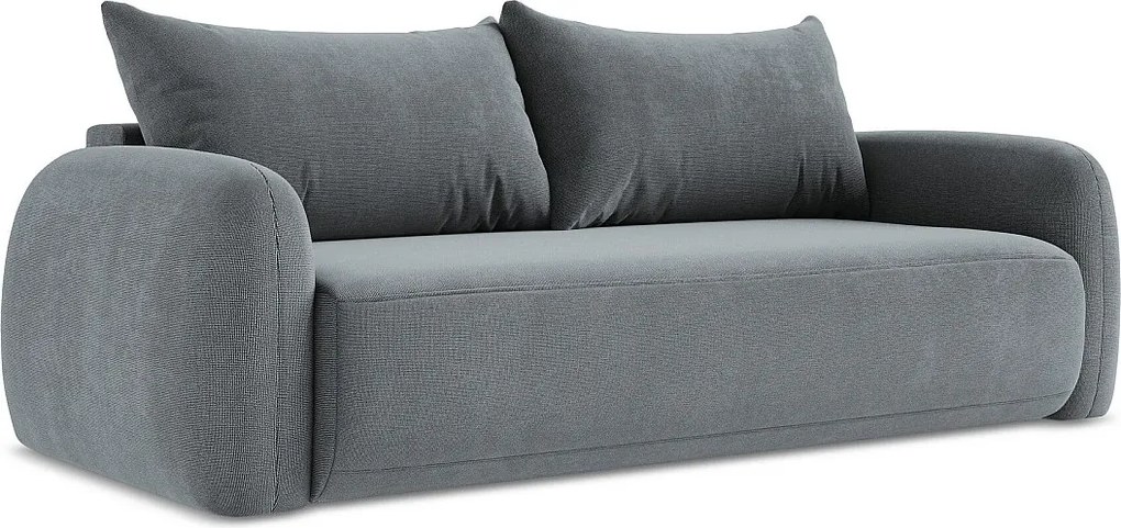 Kanapa 3-osobowa z funkcją spania - z tkaniny strukturalnej - jeans - HALE