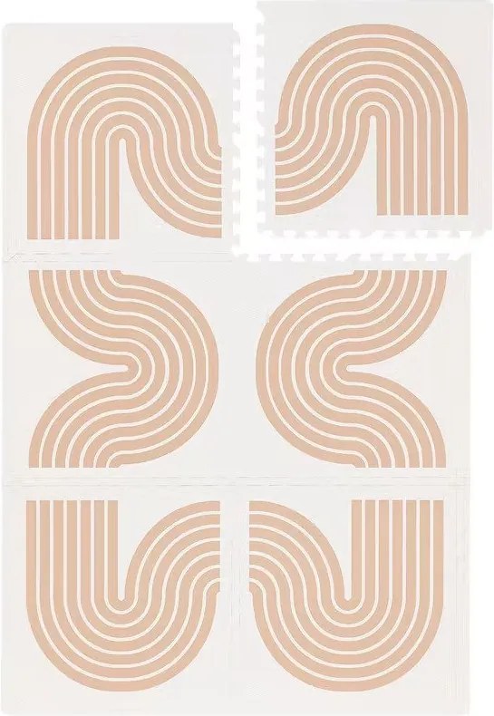 Beżowa mata do zabaw z pianki Archie