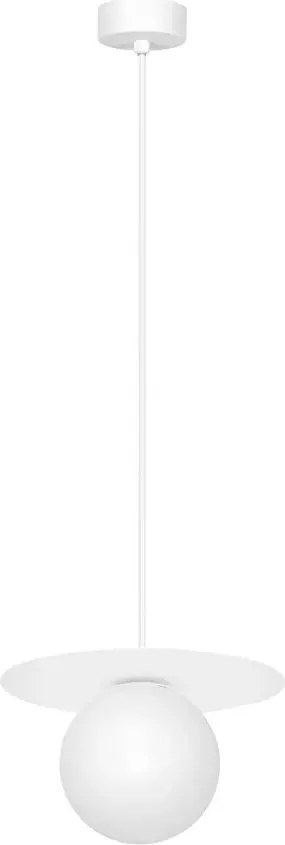 Biała pojedyncza lampa wisząca szklana kula - A679 G5-L44