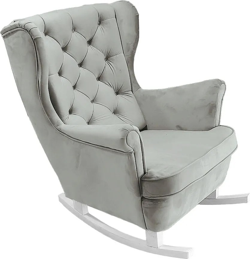 Fotel Relax z Tapicerowanym Siedzeniem i Podłokietnikami, Fotel TV 102x81x95cm Popiel_29855