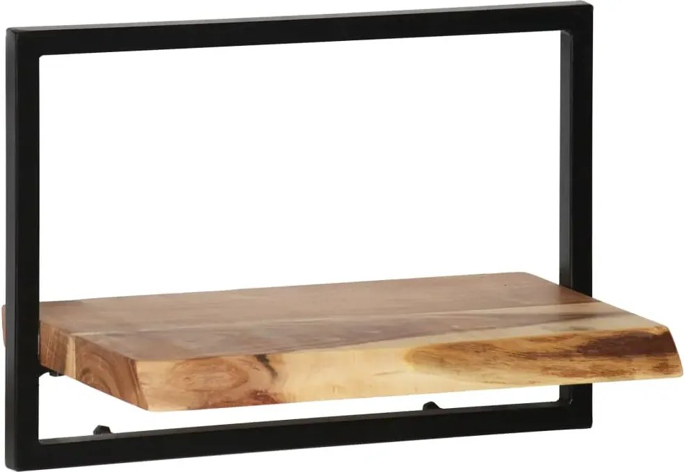 Brązowy zestaw drewnianych modułowych półek ściennych - Davero