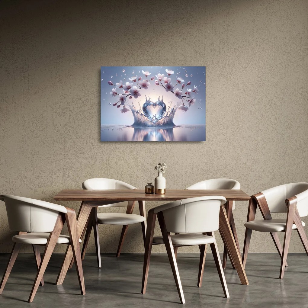 Obraz na szkle - Diamentowe serce (70x50 cm)