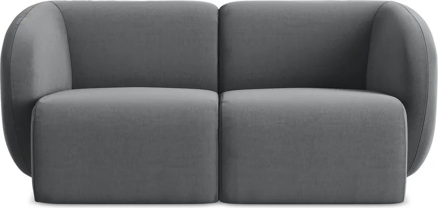Szara aksamitna sofa 174 cm Lani – Makamii