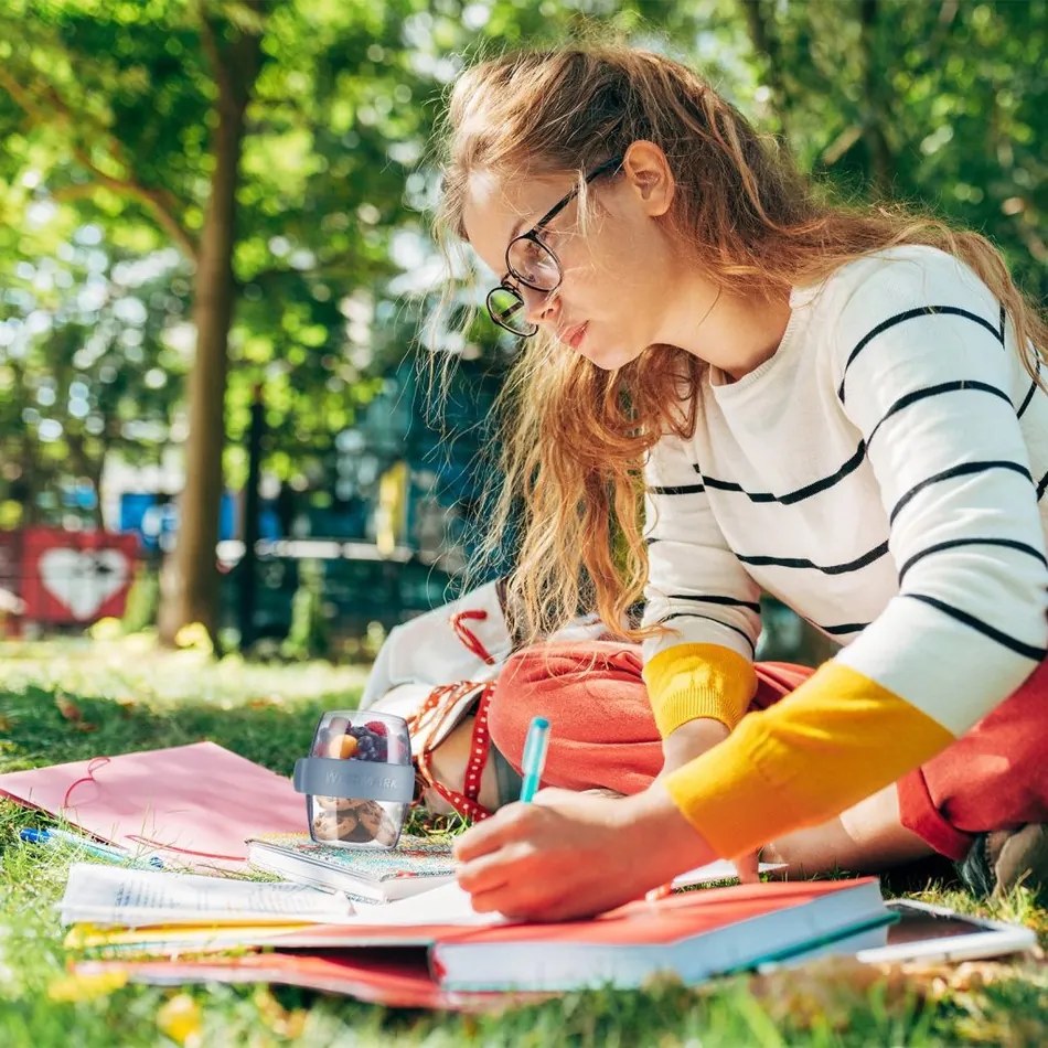 Westmark Dwuczęściowy pojemnik na przekąski MINI, 400 ml, niebieski, S