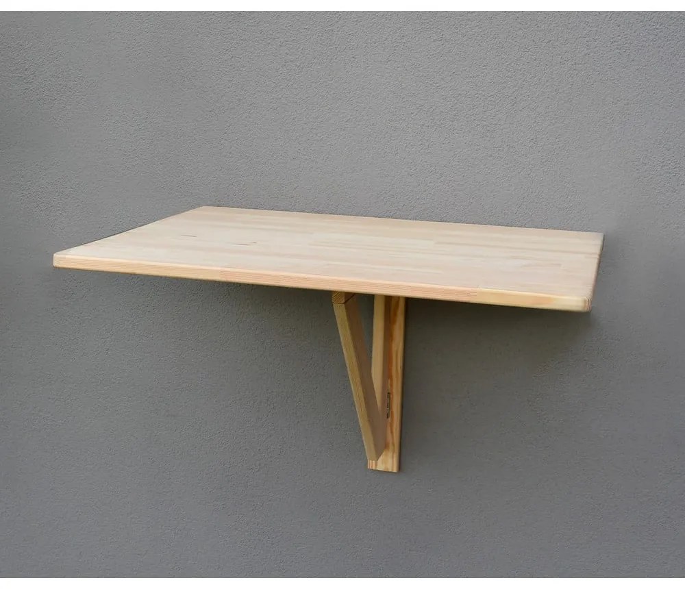 Wiszący stolik balkonowy z litego drewna sosnowego 59x79 cm – Rojaplast