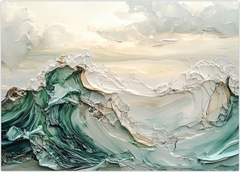Obraz - 3D abstrakcja morza (70x50 cm)