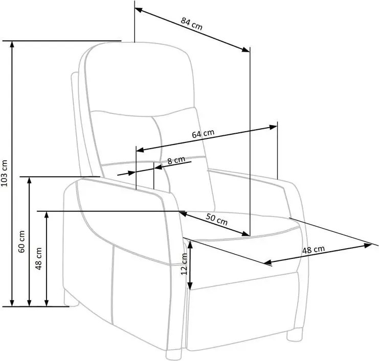 Musztardowy rozkładany fotel wypoczynkowy R3-R55