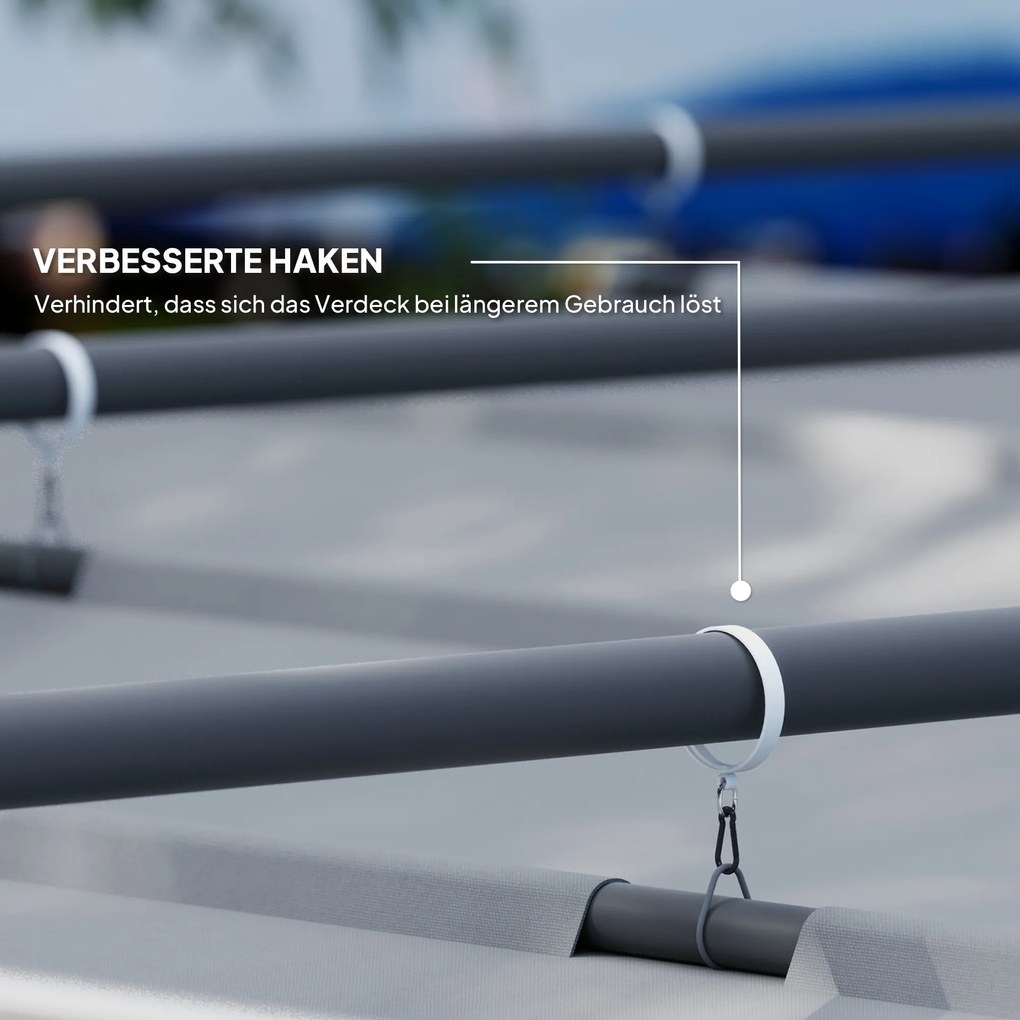 Outsunny Pergola ogrodowa 3 x 3 m z chowanym dachem, pawilon, baldachim zapewniający cień, UPF30+, Grau | Aosom PL