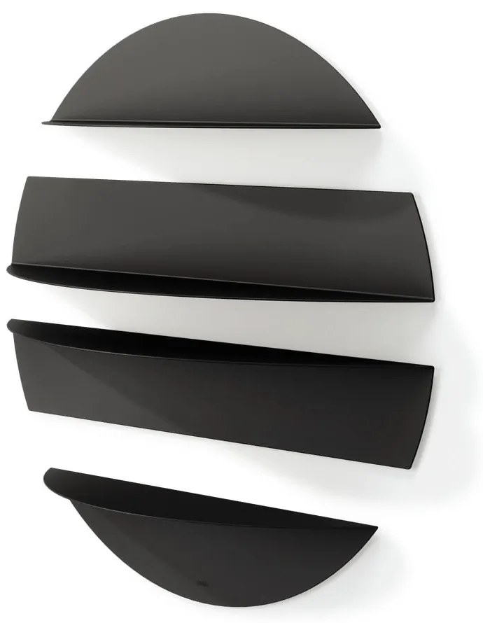 Czarne metalowe półki zestaw 4 szt. 76 cm Solis – Umbra