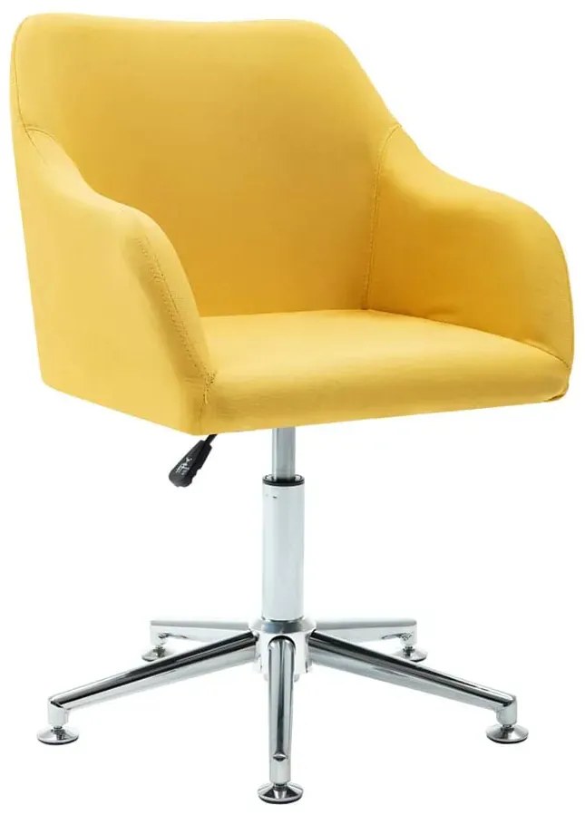 Żółty tapicerowany fotel obrotowy do biura - Asturix