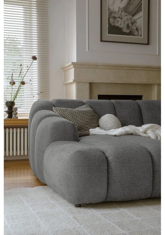 Szary narożnik (lewostronny/z szezlongiem) Shell – Miuform