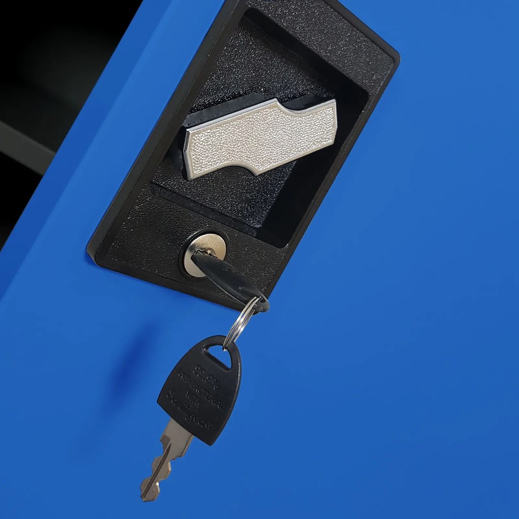 Szafka biurowa na dokumenty Beata 90x40x93 cm antracyt/niebieski