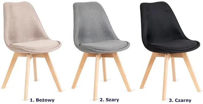 Szare krzesło na drewnianych nogach E0-M98