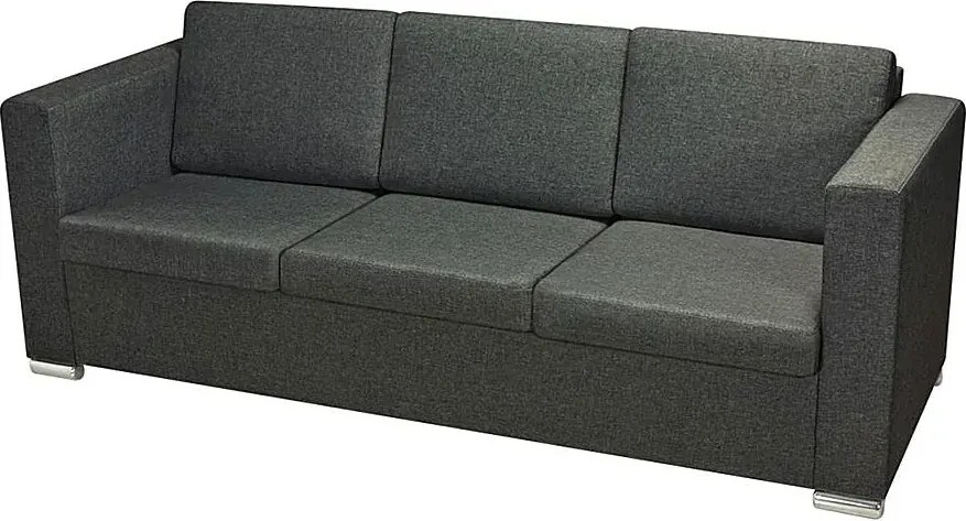 Trzyosobowa ciemnoszara sofa loftowa Z1-P82