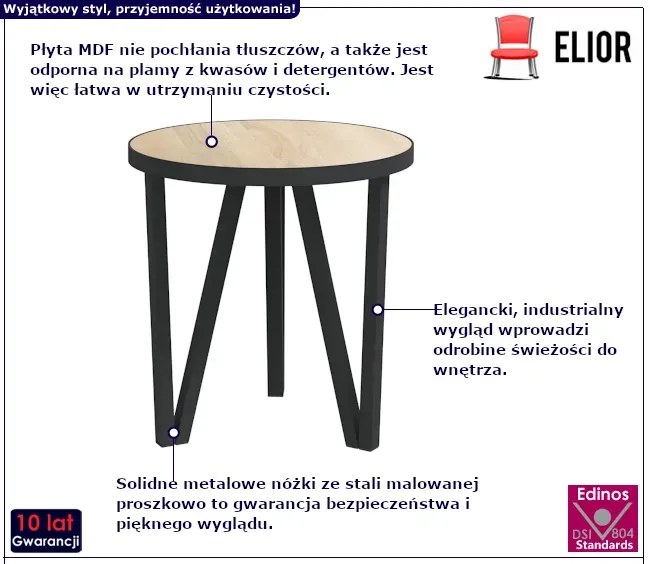 Stolik kawowy w kolorze dąb sonoma W9-H01