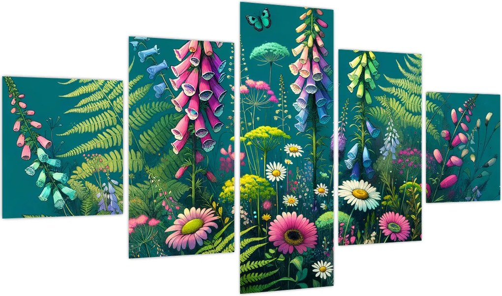 Obraz - Kwiaty łąkowe (125x70 cm)