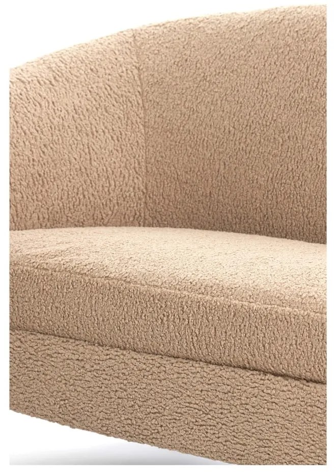 Jasnobrązowa sofa z materiału bouclé 160 cm Almond – Light & Living