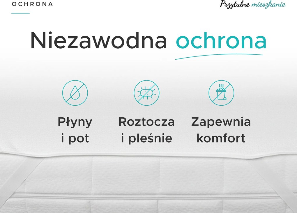 Nieprzepuszczalny ochraniacz na materac FROTTE na łóżeczko 60 x 120 cm