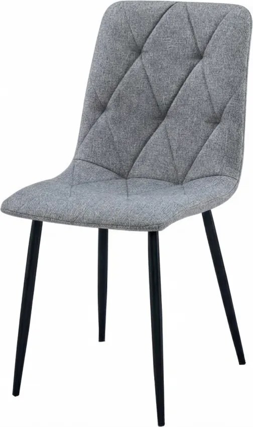Szare krzesło LIBRA PLATINUM GREY z czarnymi nogami