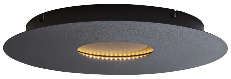 Nowoczesna lampa sufitowa czarna 40 cm z wbudowaną diodą LED z 3-stopniową regulacją ściemniania - Morning