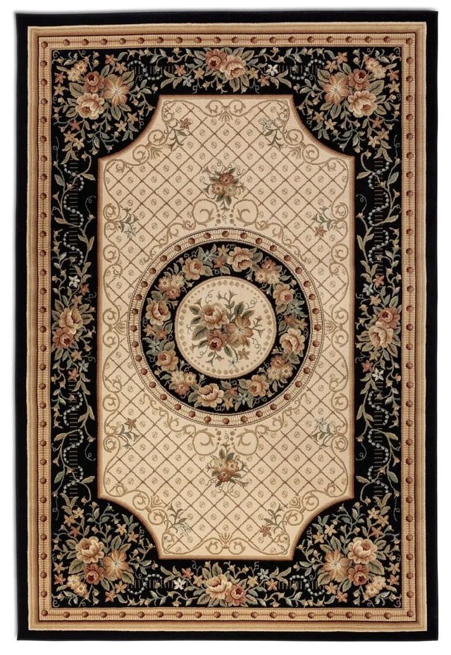 Czarno-beżowy dywan 160x235 cm Herat – Nouristan