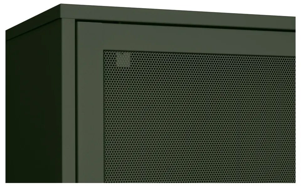 Ciemnozielona metalowa szafka z drzwiami przesuwnymi 90x180x40 cm Veep – Unique Furniture