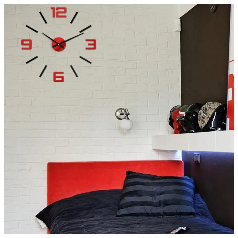 Zegar ścienny naklejany duży nowoczesny akrylowy na ścianę do kuchni salonu