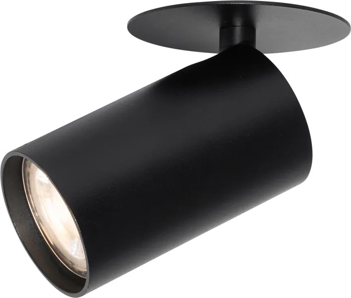 Nowoczesny podtynkowy reflektor czarny GU10 50 mm - Chels