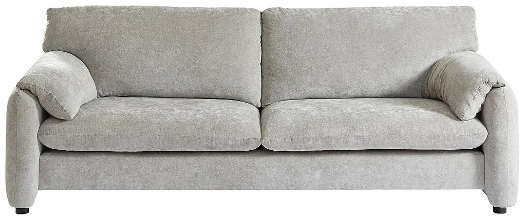 Kanapa  3-osobowa z szarej tkaniny OPRALIO