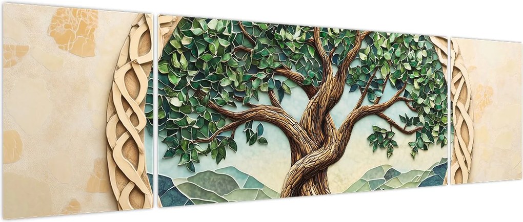 Obraz – Splecione drzewo życia (170x50 cm)