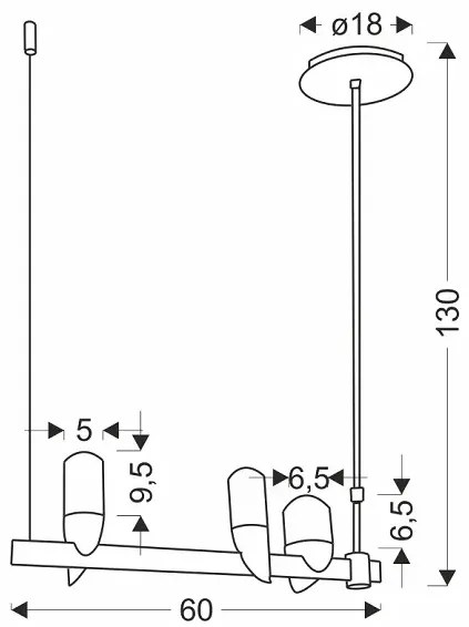 Lampa wisząca trzy ptaki - 9X V033 N2-W21