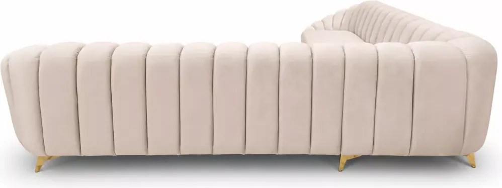 Narożnik z przeszyciami Verno 310 × 310 cm - nowoczesny duży narożnik w kształcie L do salonu