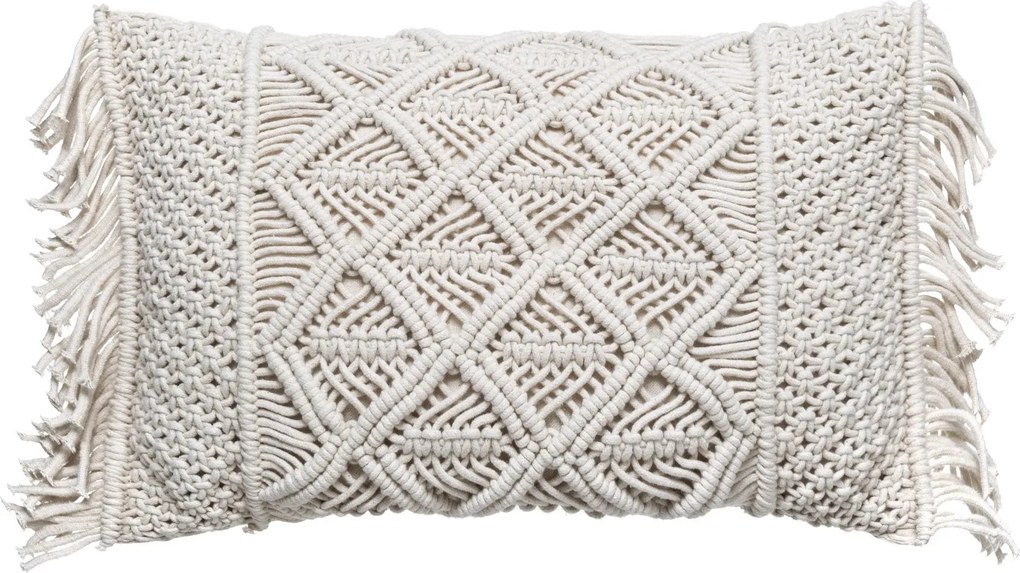 Poduszka dekoracyjna z frędzlami MACRAME, 30 x 50 cm