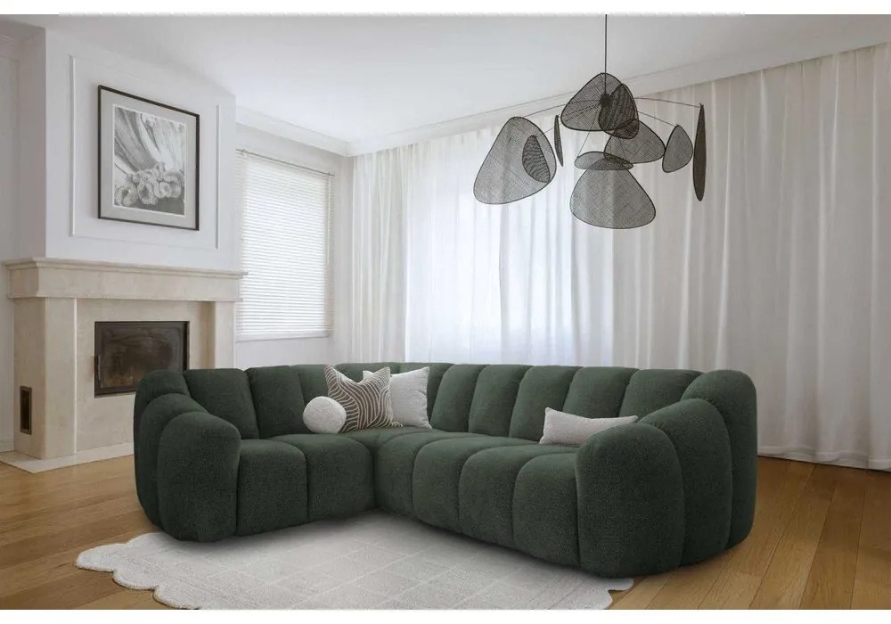 Ciemnozielony narożnik (lewostronny/w kształcie litery L) Shell – Miuform