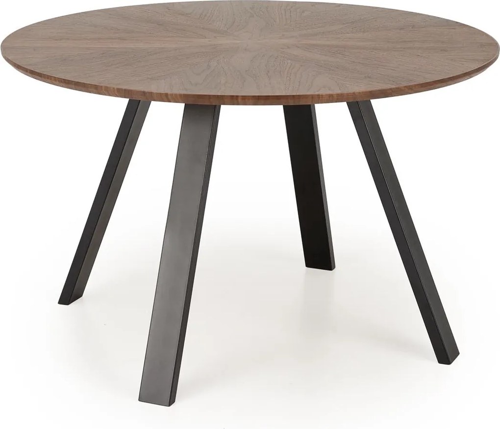 Okrągły stół z orzechowym blatem Danilo Halmar