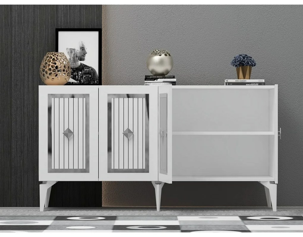 Szafka Nora White and Silver